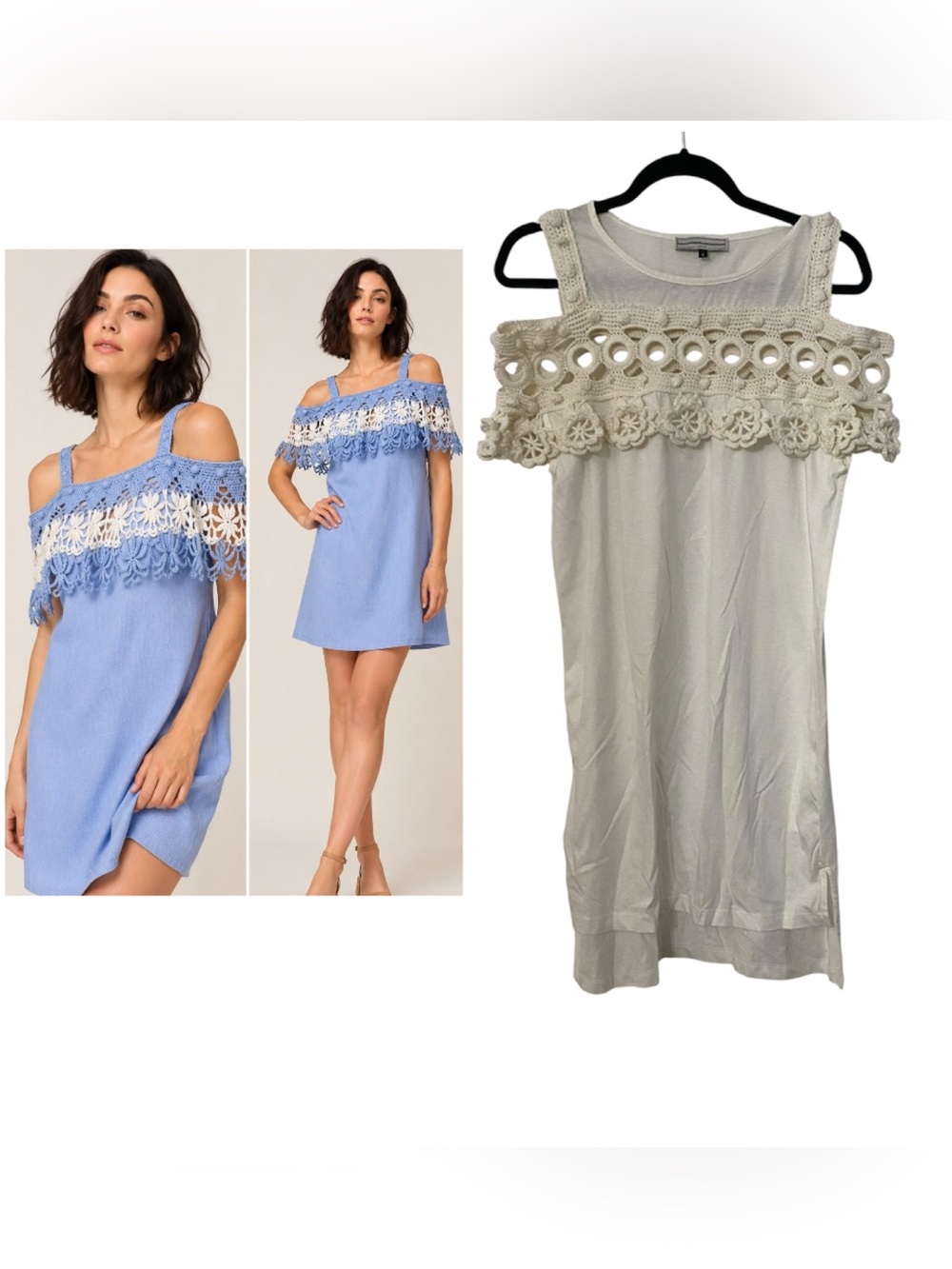 Michaela Buerger Crochet-Trim Dress Small S